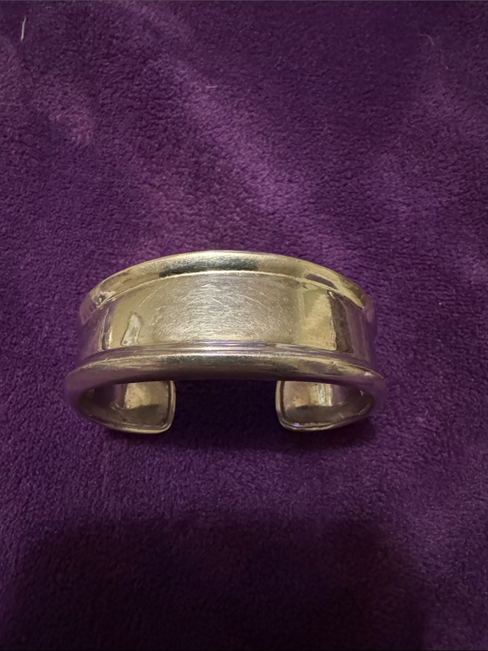Chunky Sterling 925 SilverCuff Bracelet - Wide Band